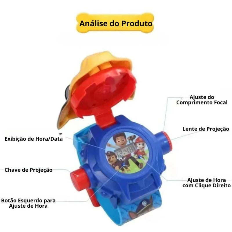 Relógio Infantil Patrulha Canina 3D