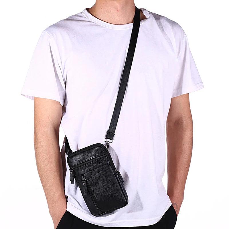 Bolsa Masculina Transversal em Couro PU